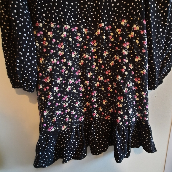 Zara Mini Dress With Contrast Print - Picture 4 of 14